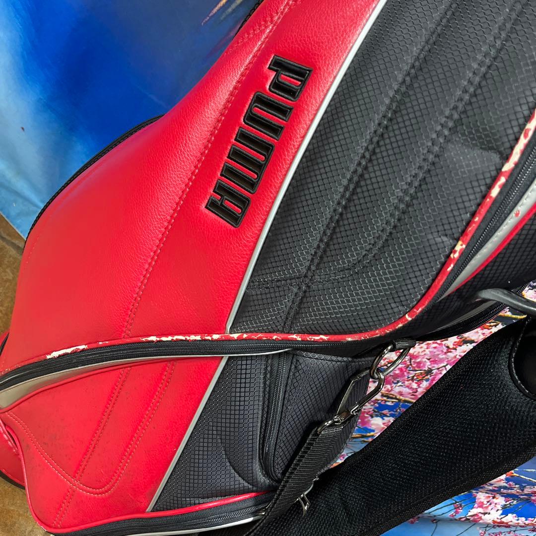 寶BZ-1584 PUMA キャディバッグ 内径約21cm 重量約2.7kg
