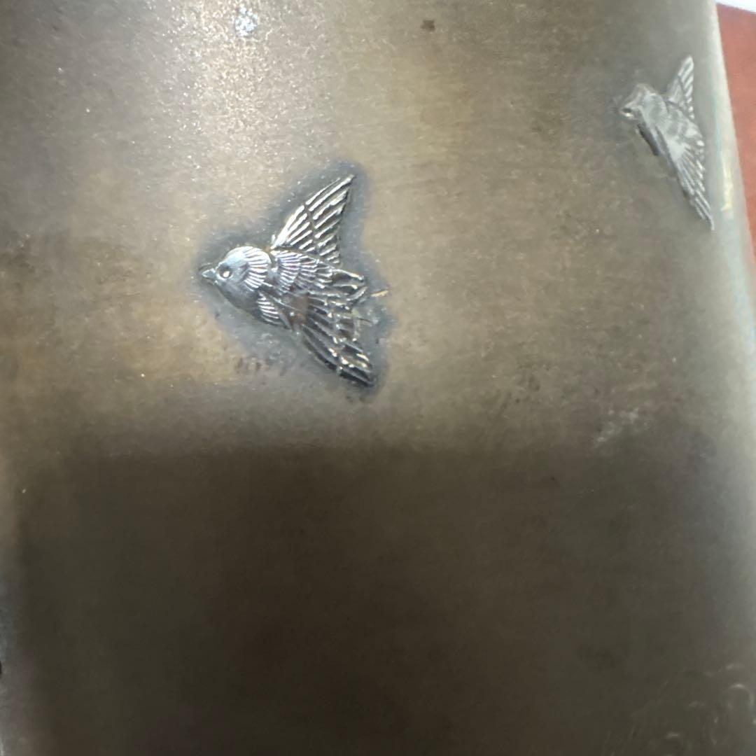 年代物 古董品 唐銅作物 金銀象嵌手彫り