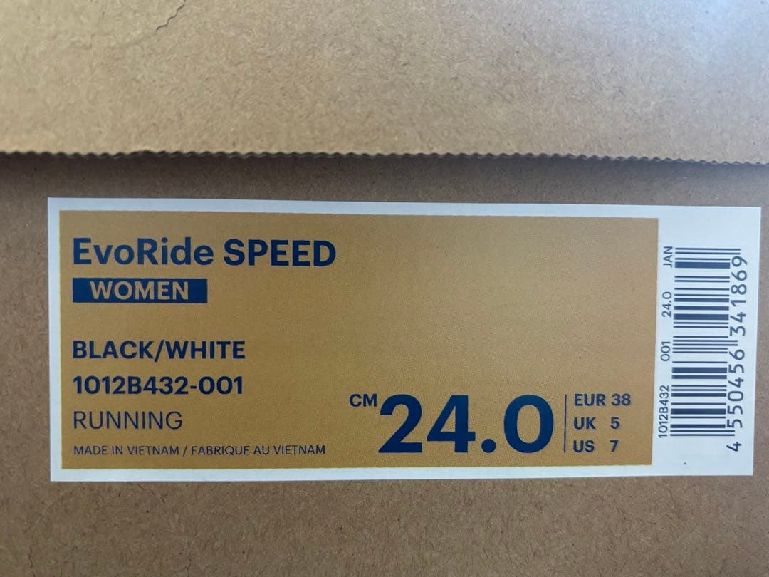 asics Evoride speed ランニングシューズ　 24 ブラック