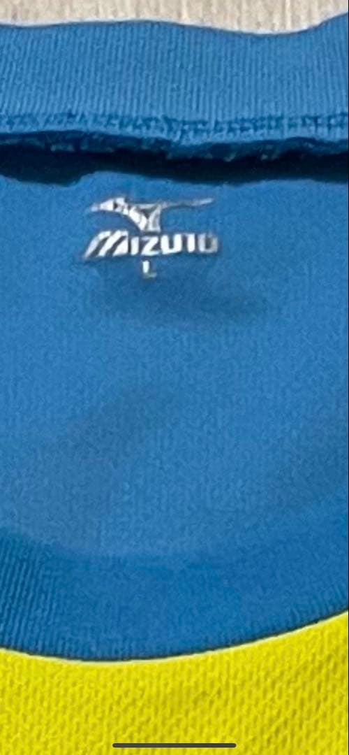 Mizuno 長袖 ロンTシャツ 青/黄 テニス バドミントン