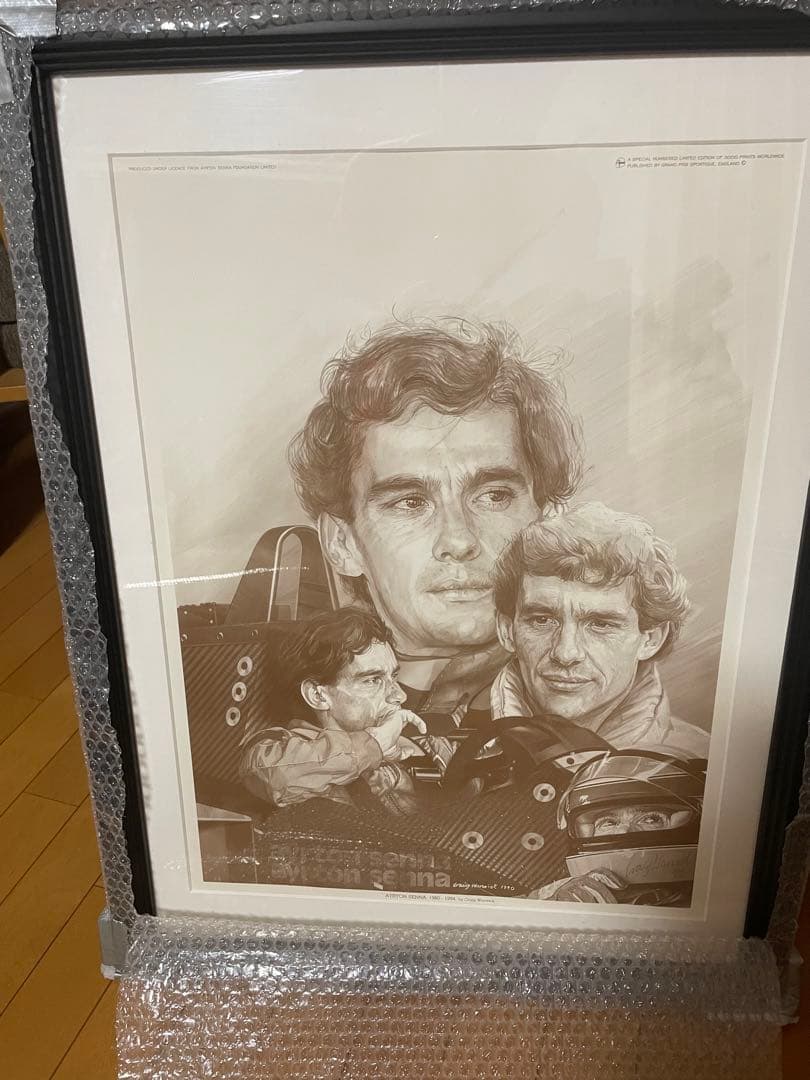 アイルトン・セナ　F1 アートポスター　クレイグ・ワーウィック絵画　リトグラフ