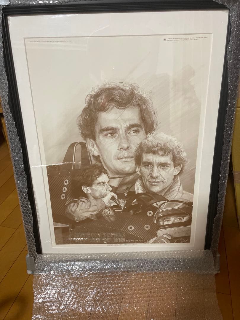 アイルトン・セナ　F1 アートポスター　クレイグ・ワーウィック絵画　リトグラフ