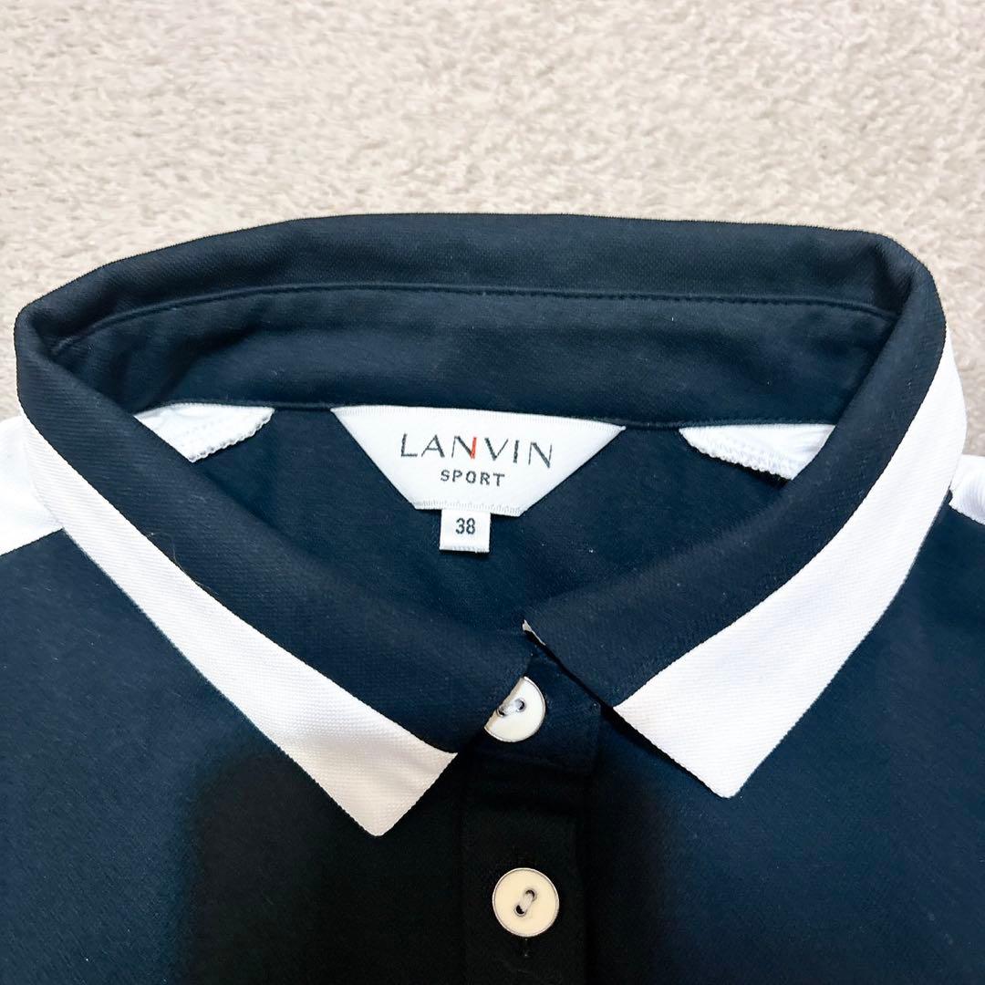 美品 LANVIN SPORT ゴルフ ノースリーブワンピース ブラック