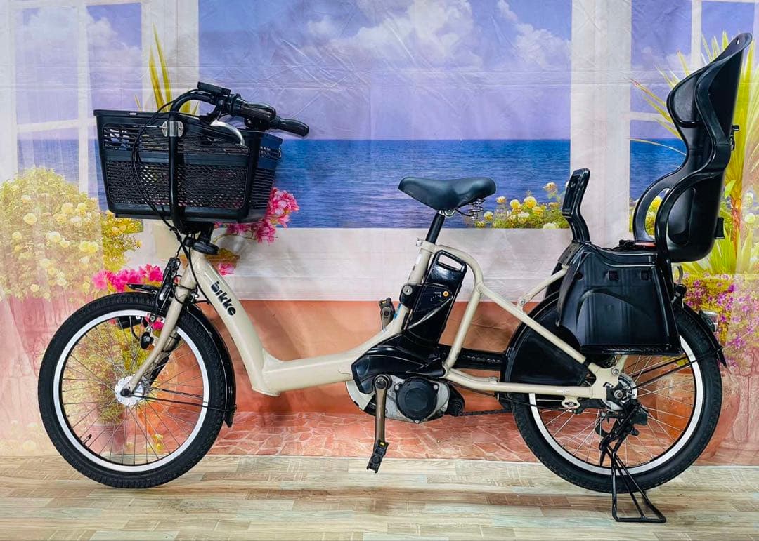 超人気！BIKKE ビッケ13AH！⭐️ブリヂストン子供乗せ電動自転車Y3263