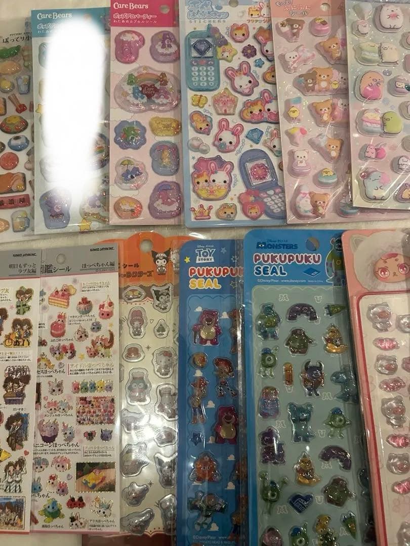 【正規品】シールまとめ売り　もっちり 立体シール　おはじき たまごっち 22枚