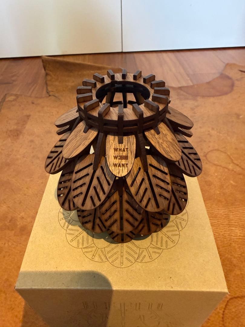 超美品　ワットウイウォント　ウォールナット ランタンシェード