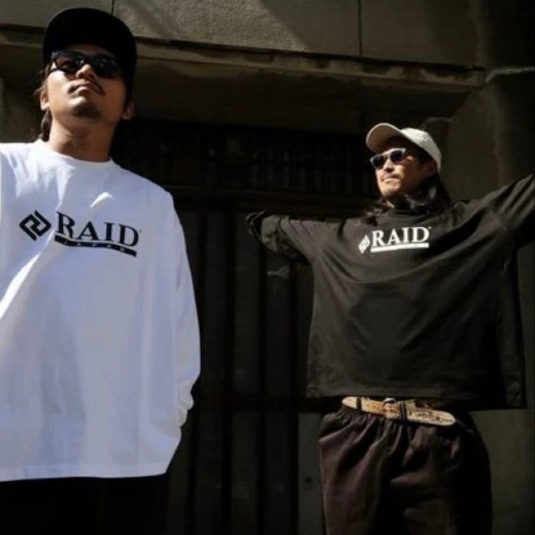 新品RAID JAPAN ロンT OFFICIAL LOGO ホワイト　XL