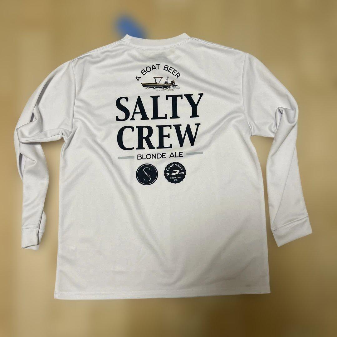 新品　SALTY CREW 吸水速乾白色長袖シャツ