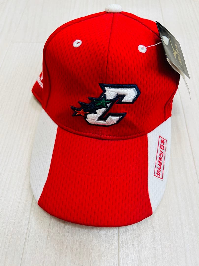 ミズノ⭐️NPB⭐️タグ付き⭐️キャップ⭐️フリー⭐️レッド
