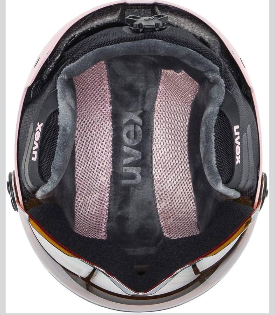 uvex子供用スキースノーボードバイザーヘルメットダイヤル式サイズ調整51-55