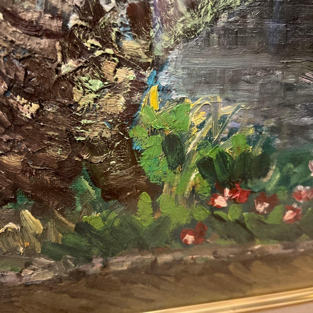 【更に値下げしました】油絵画《池》