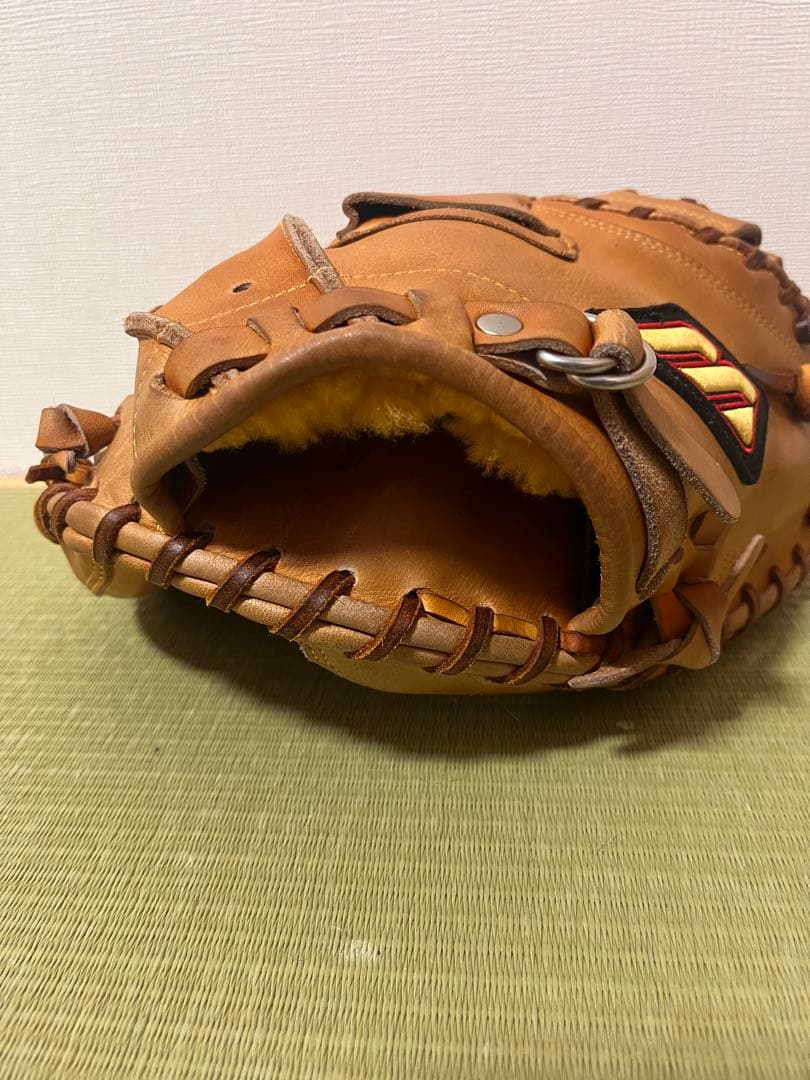 美品ミズノビクトリーステージ 硬式キャッチャーミット 捕手 厚革 ビッグM 大人