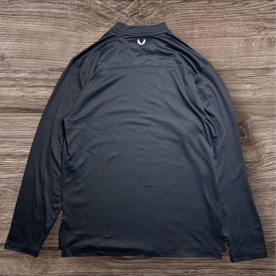 【美品】ASRV モックネック ロングスリーブTシャツ M ブラック