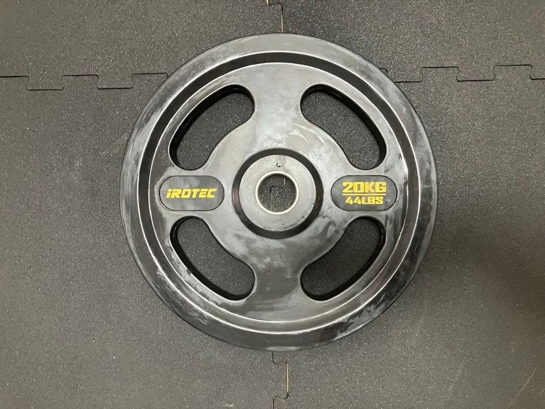 【美品】IROTEC オリンピック ラバープレート 20kg(①)