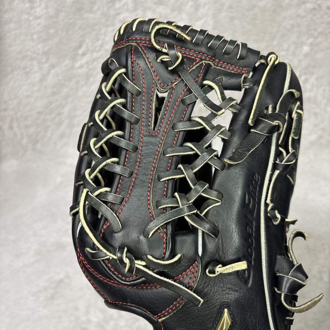 美品　MIZUNO ミズノ　軟式グローブ　グローバルエリート　一般　外野手用　黒