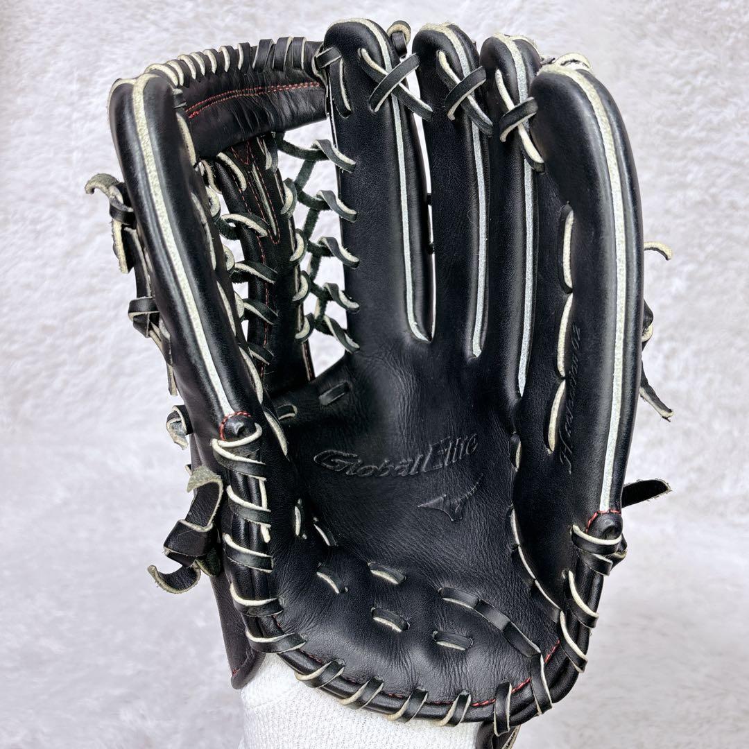 美品　MIZUNO ミズノ　軟式グローブ　グローバルエリート　一般　外野手用　黒