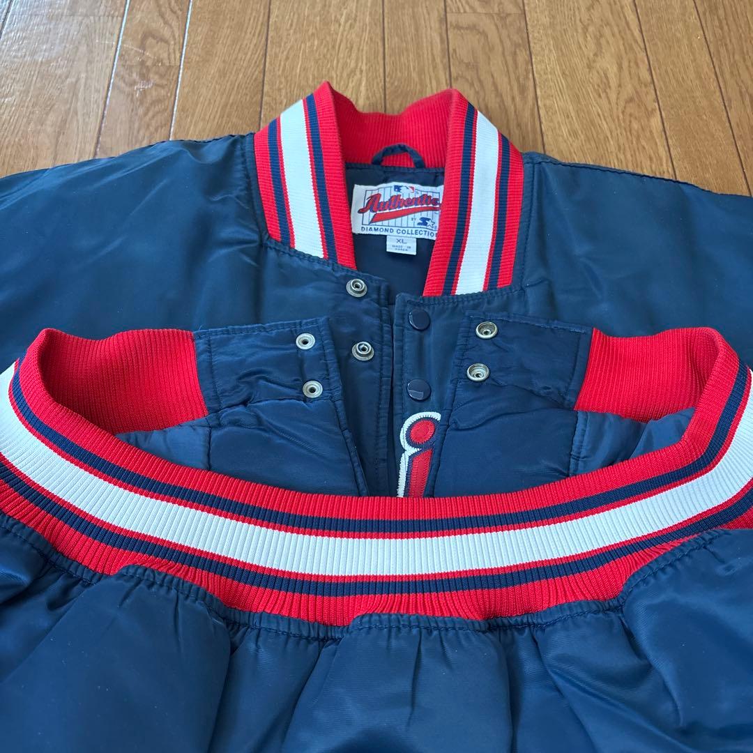 古着90年代StarterMLBINDIANS インディアンス中綿入りスタジャン