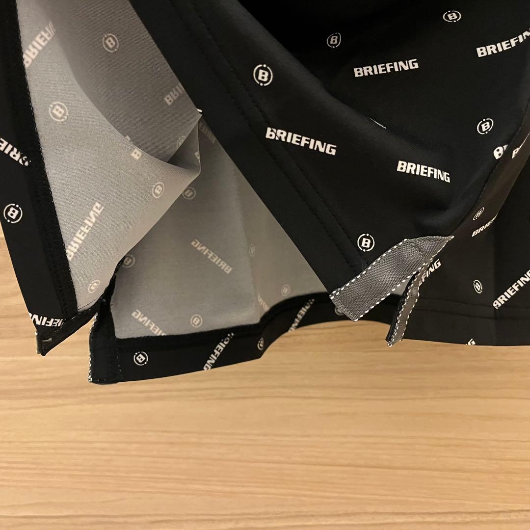 新品★BRIEFING レディースM 黒 ロゴモノグラムハイネックシャツ 半袖