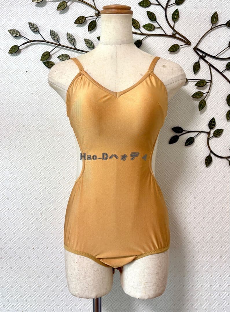 新品★ベージュ★肌色★L★レオタード★胸パット付きインナー★バレエ