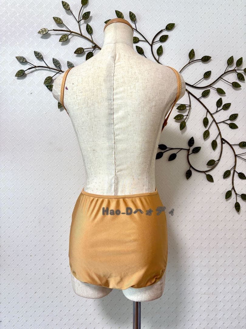 新品★ベージュ★肌色★L★レオタード★胸パット付きインナー★バレエ