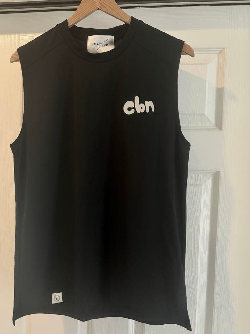 charbon シャルボン　ランニング　ノースリーブTシャツ ブラック　おまけ