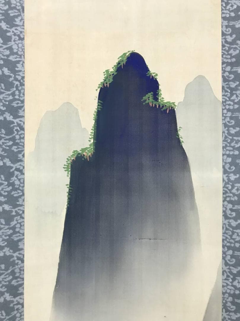 【真作】田島蕉雲/蓬莱山図/祝事山水図/双幅/掛軸/名家伝来/AC-563