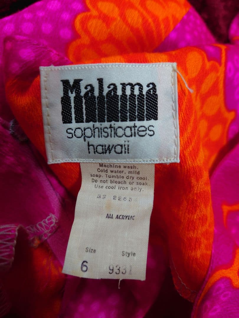Malama sophisticates hawaii　ドレス　ワンピース　フラ
