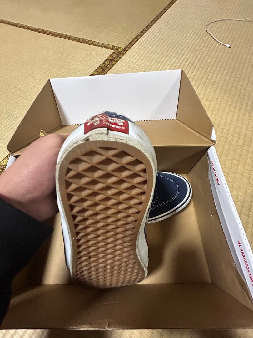 Supreme　Vans Half Cab ヒョウ柄 ネイビー スニーカー