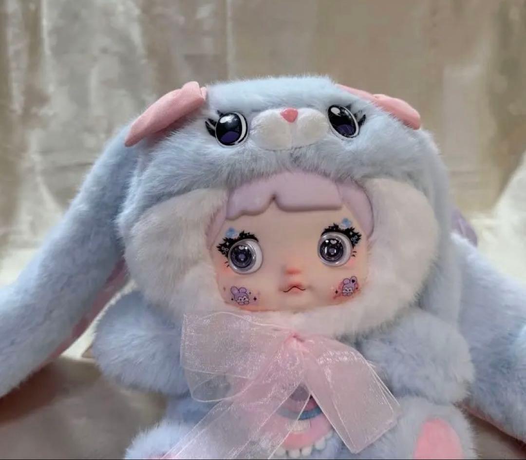 Nommi 400%キノコ きのこ Mushroom Hat 水色 紫 ⑥