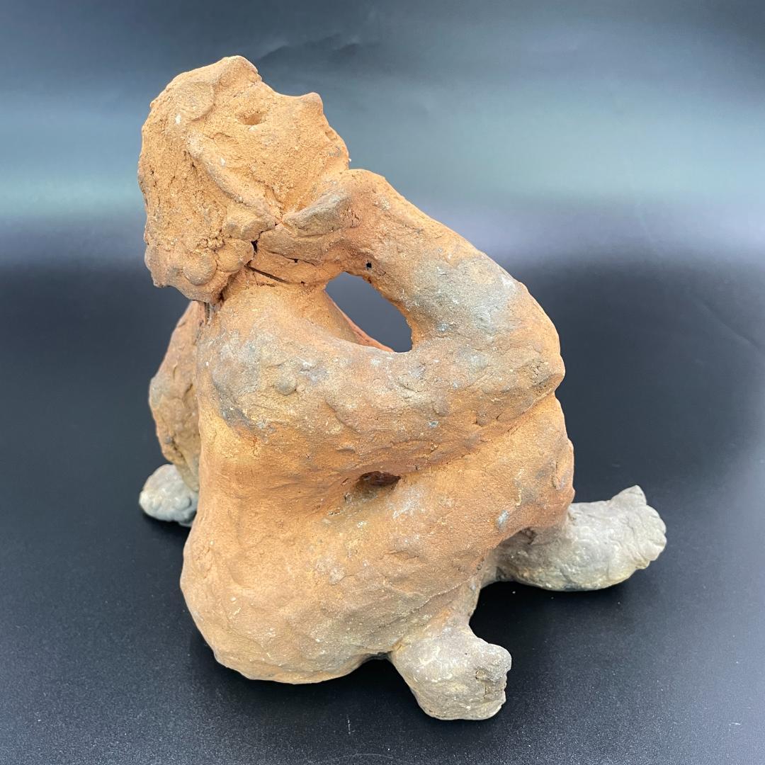 二部黎 にべれい 陶彫作品 女性像 置物 北海道小樽出身 彫刻家 本郷新師事