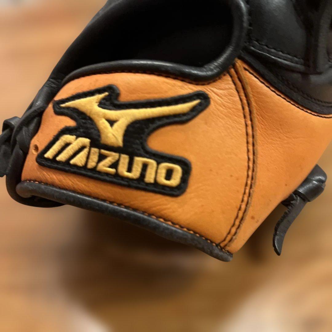 Mizuno 野球グローブ 黒/オレンジ