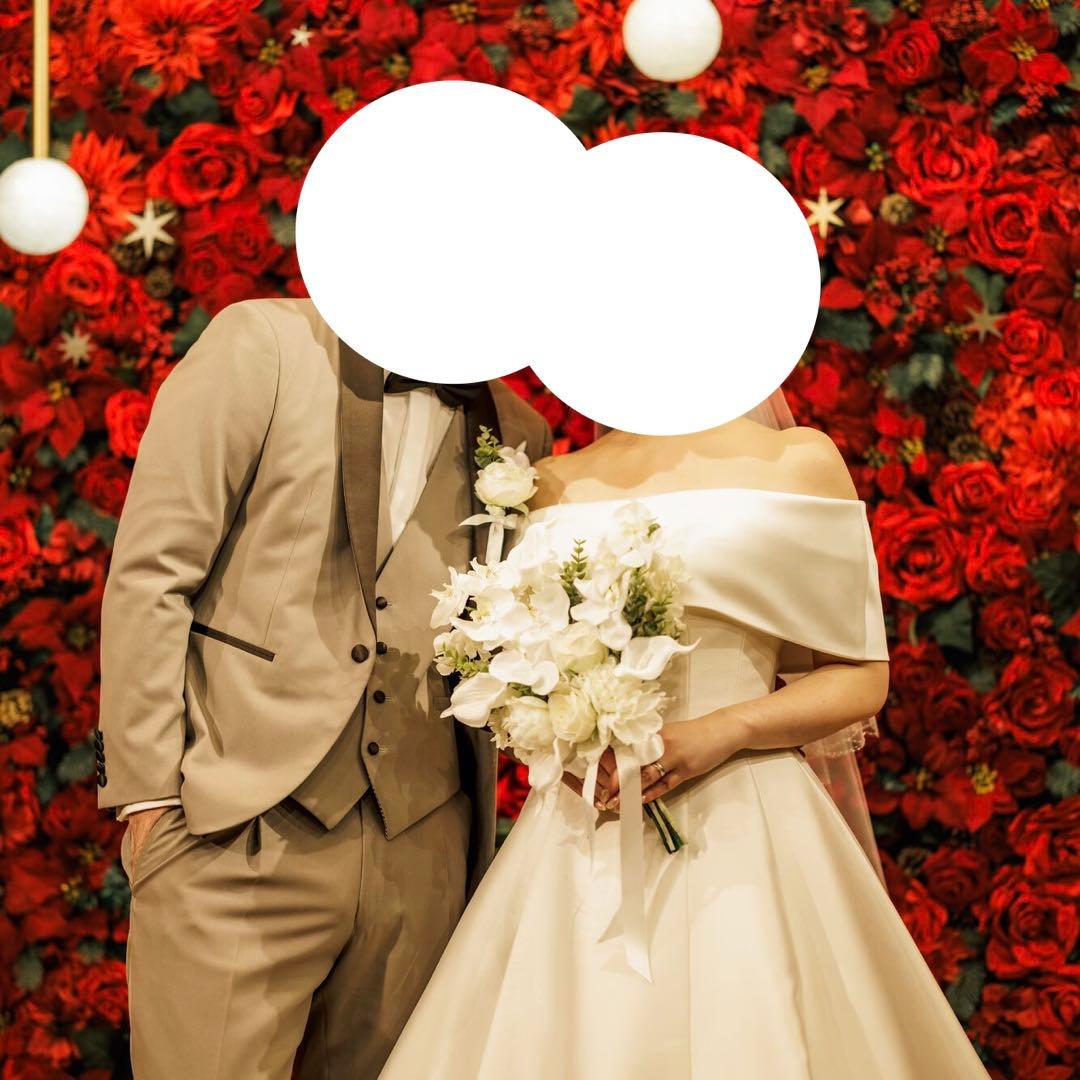 ブーケ　ブートニア　セット　アーティフィシャルフラワー 結婚式　ウェディング