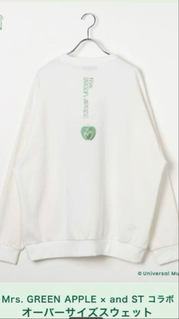 Mrs. GREEN APPLE x andST コラボオーバーサイズスウェット