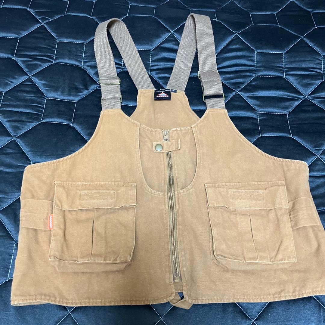 ゆるキャン キャンプベスト フリーサイズ　ブラウン　中古品