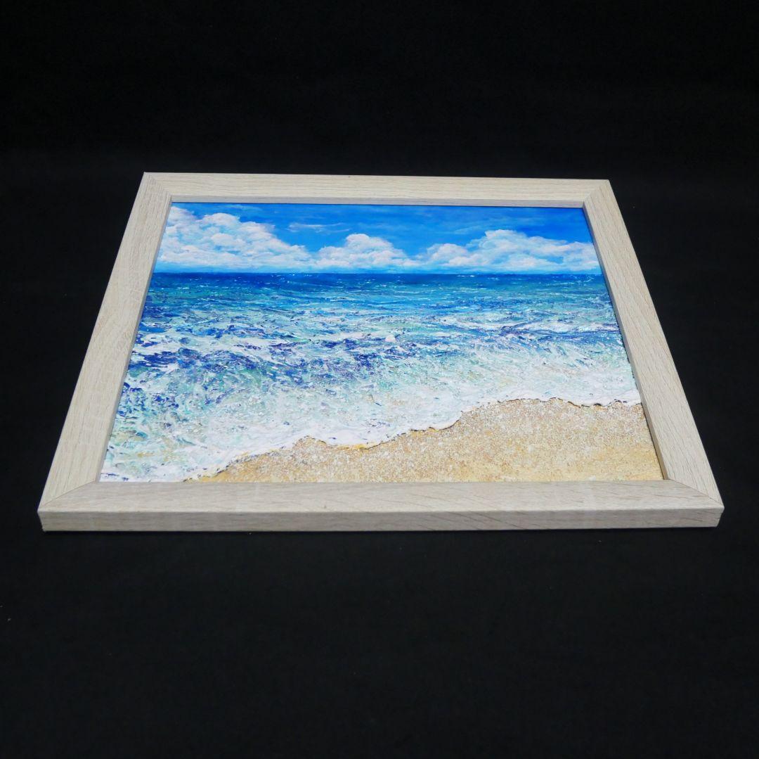 油絵 油彩 油彩画 絵 絵画 【真夏の海】
