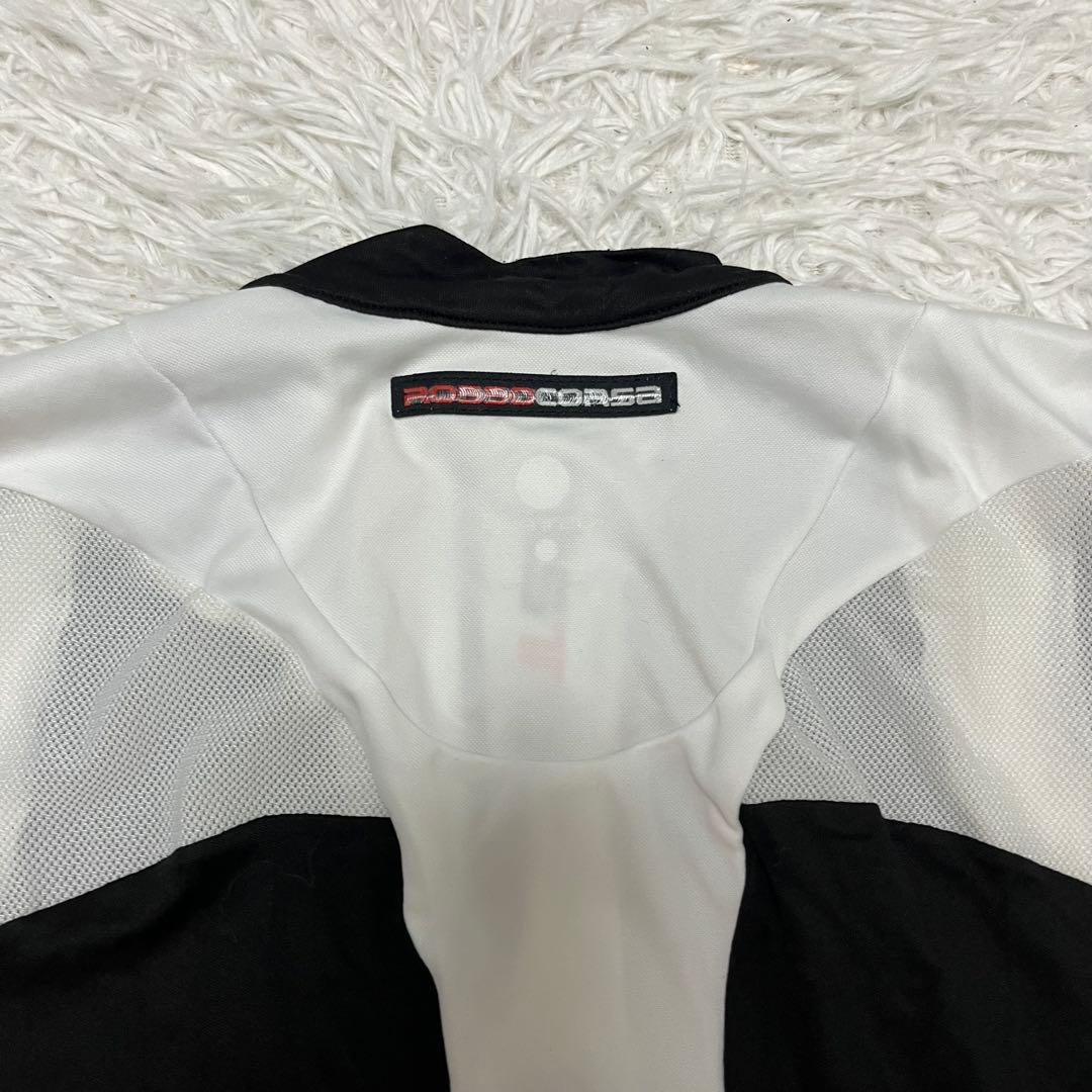 激レア CASTELLI カステリ サイクリングウェア 半袖 白黒 フルジップ