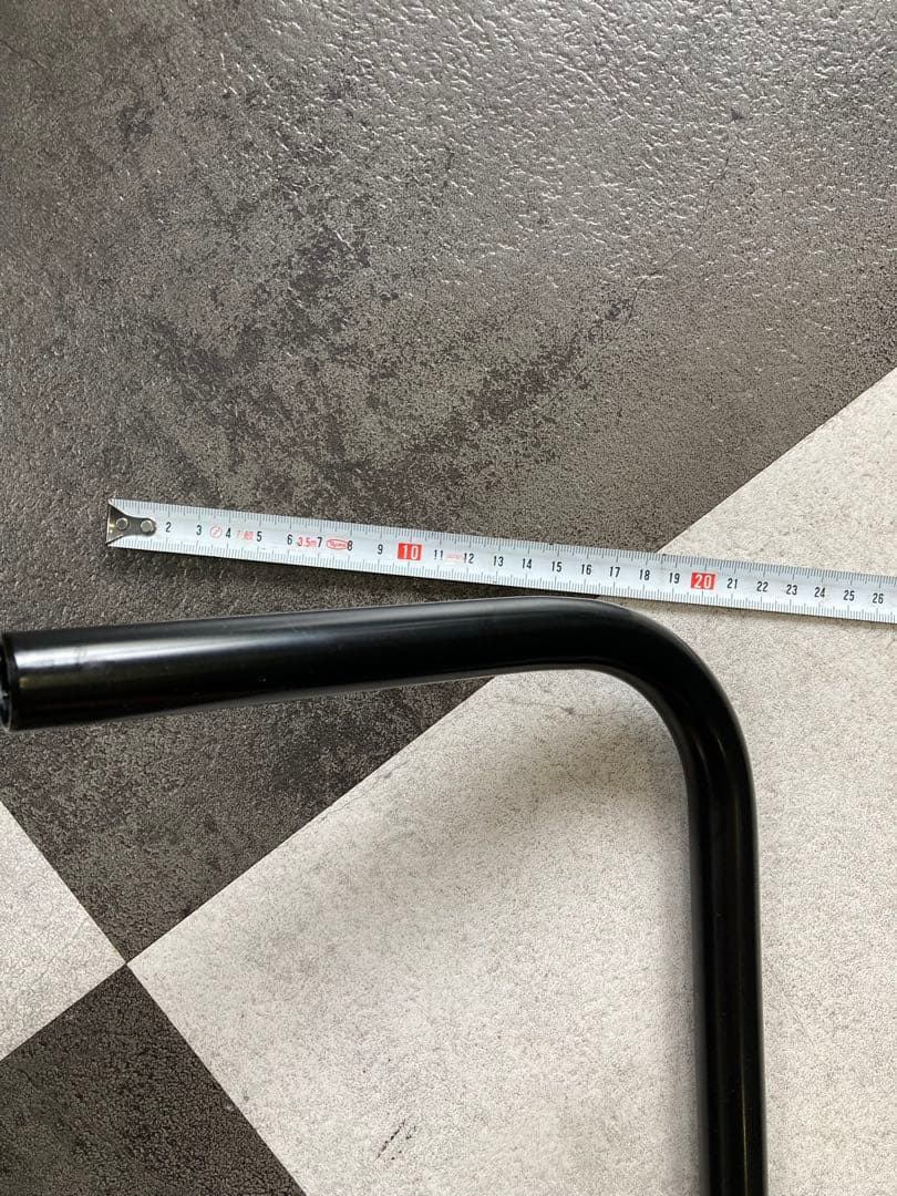 ジ*ー様 エイプハンドルバー_U字型_ブラック_22.2mm