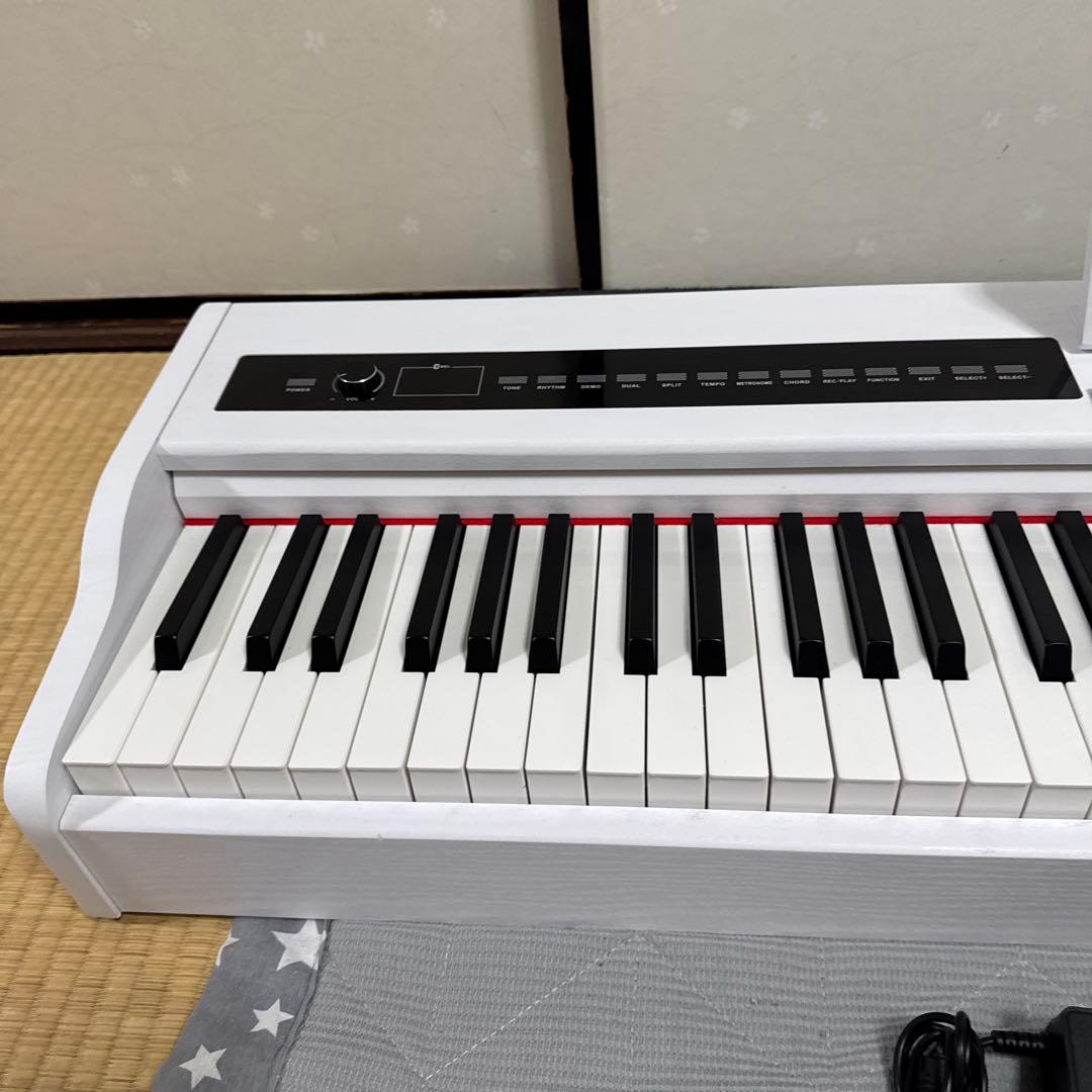 kimfbay 電子ピアノ　88鍵盤　白　ペダル付き　BL-580