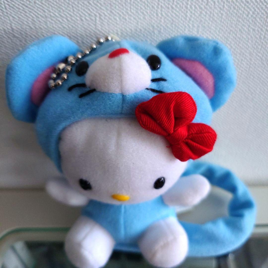 珍SANRIO しっぽ長め.ネズミKittyキーチェーン付きマスコット(音有り)