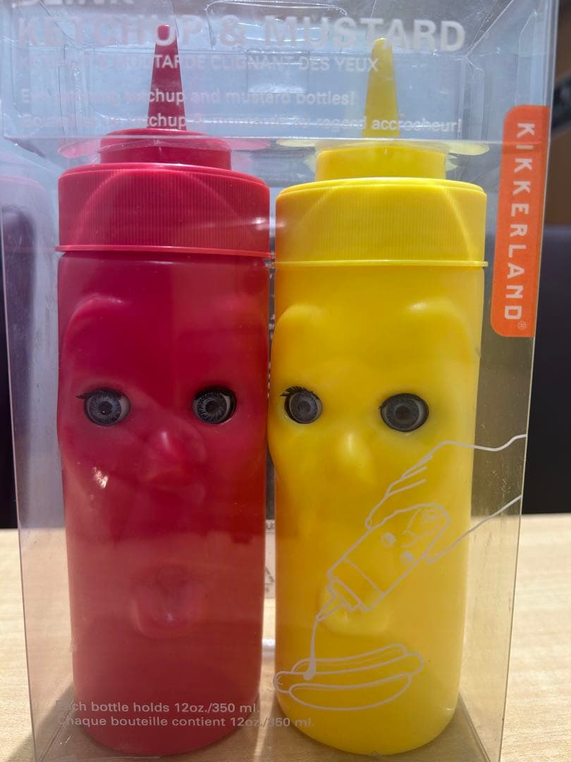 Kikkerland ケチャップ（モリス）＆マスタード（マックス）ボトル