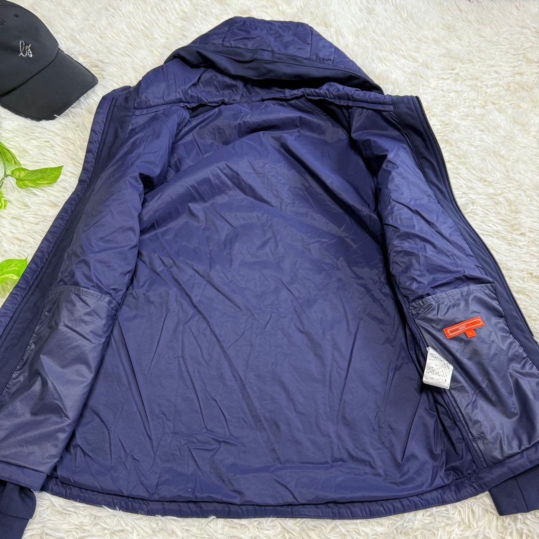 【ビームスゴルフ】美品 中綿ジャケット ネイビー ロゴ Lサイズ メンズ
