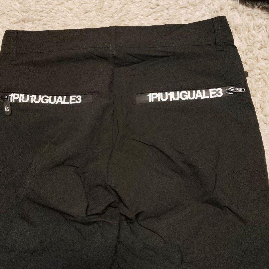 1PIU1UGUALE3 　GOLF 冬用ゴルフブラックパンツ　中綿ダウンパンツ