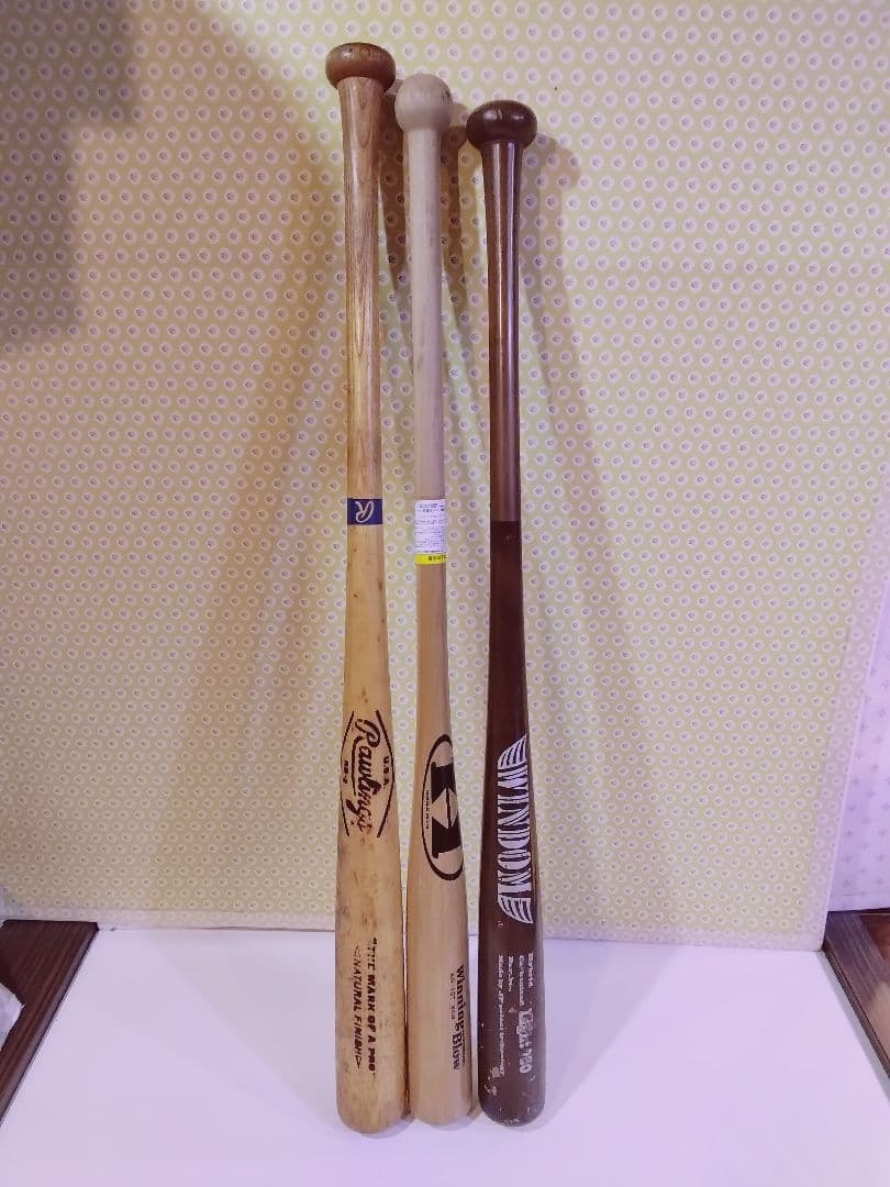 木製野球バット 3本セット Rawlings帆か