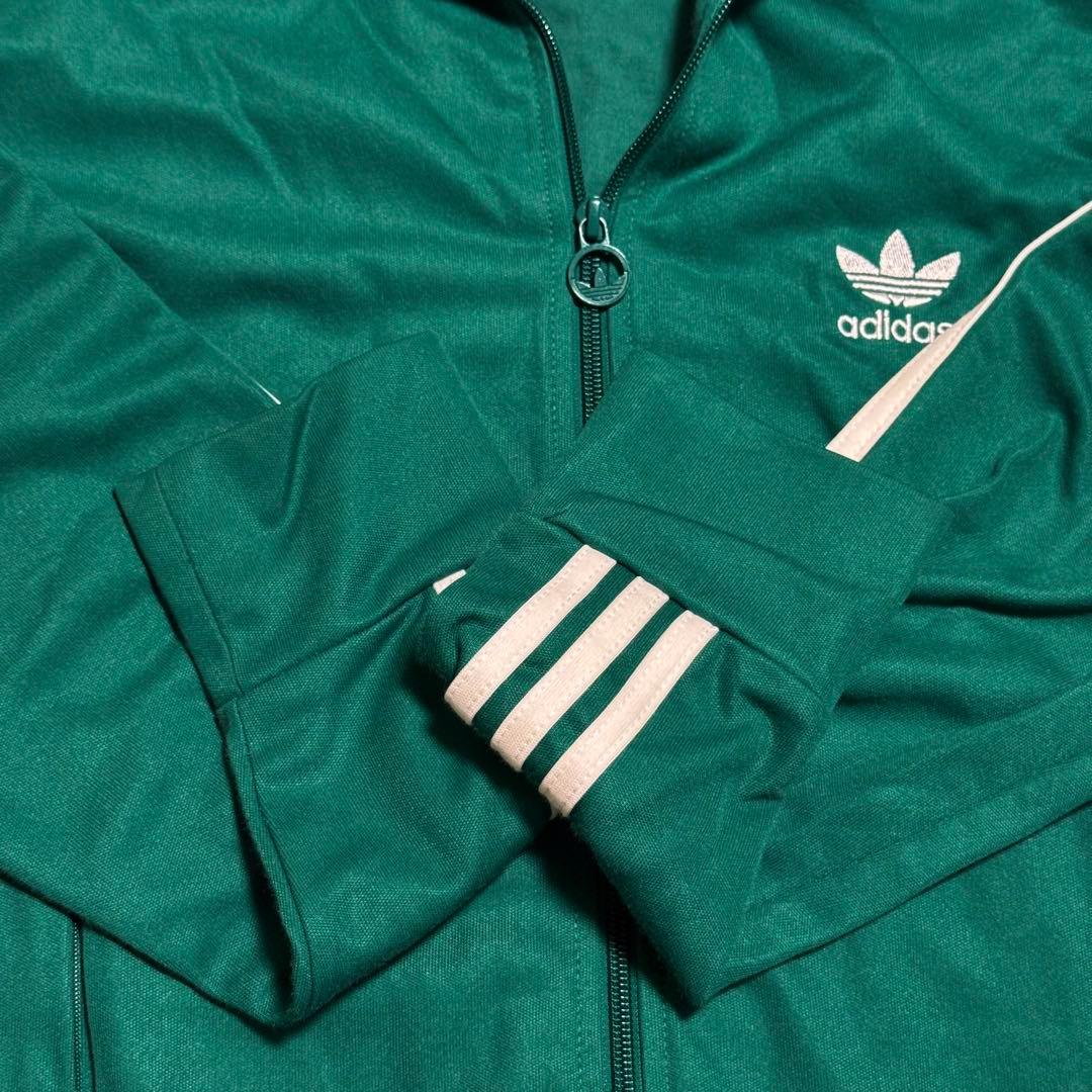 adidas Originals トラックジャケット グリーン 刺繍　Lサイズ