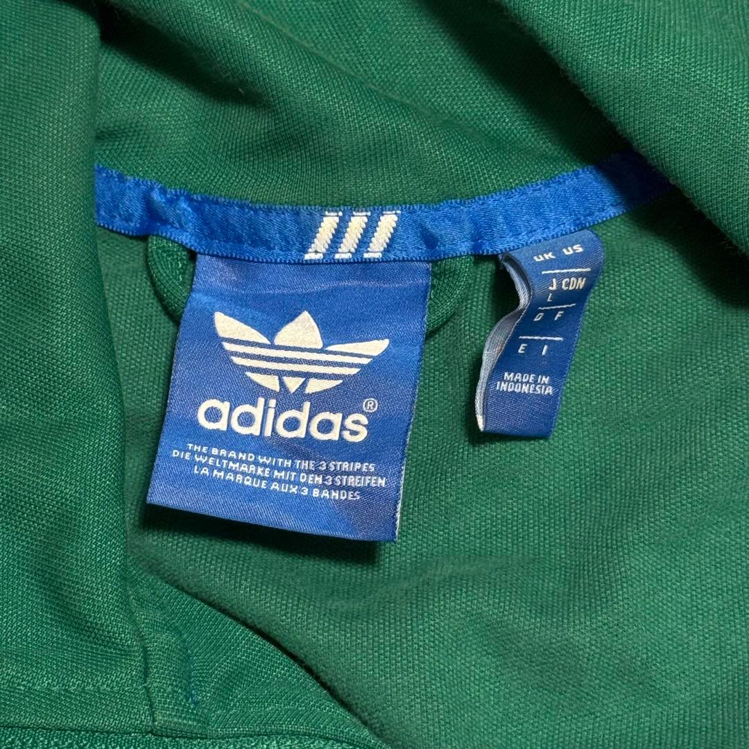 adidas Originals トラックジャケット グリーン 刺繍　Lサイズ
