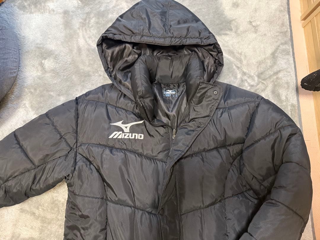 こっこ様　美品　ミズノ　Mizuno ブラック　ロング　ダウン　ベンチコート　Ｌ