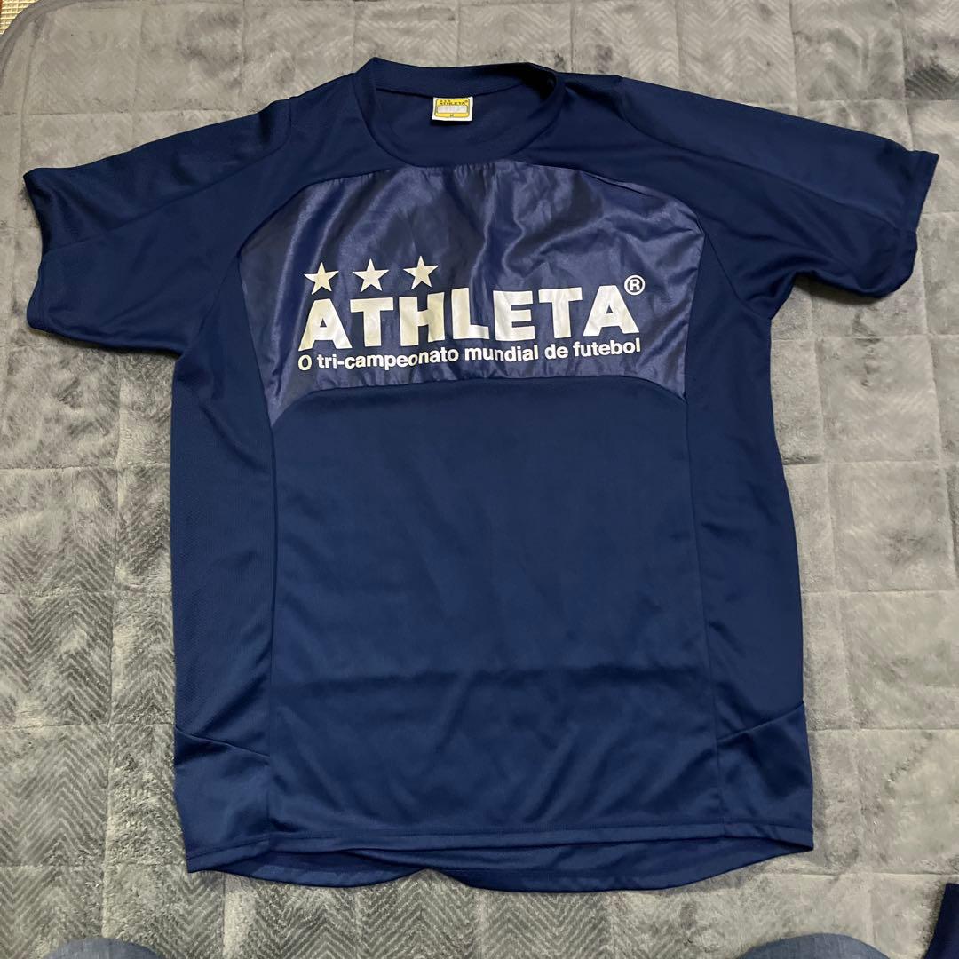 ATHLETA ネイビー 半袖、長袖シャツと長ズボンインナーとパンツセット　M