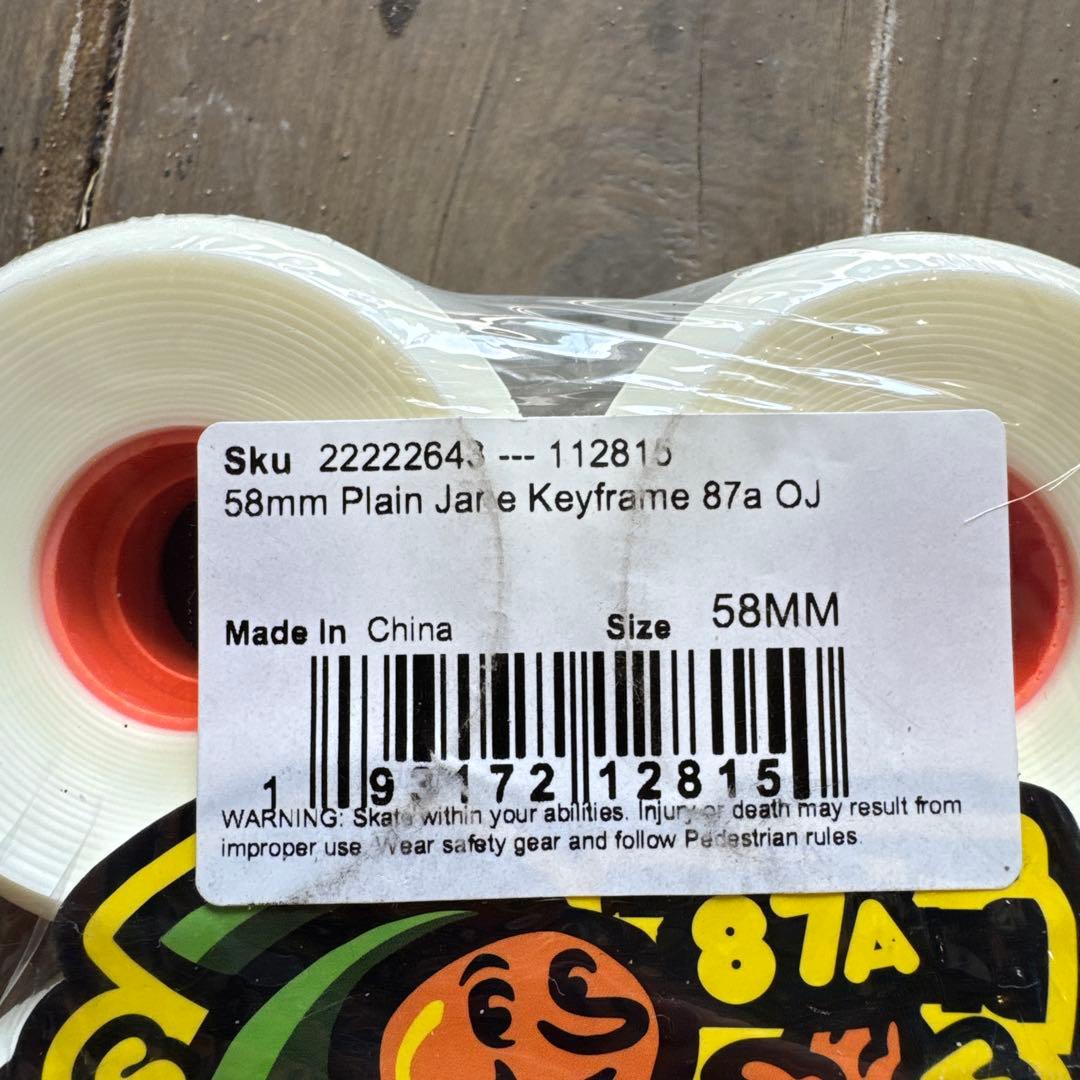 スケートボード OJ WHEELS Plain Jane Keyframe 58mm 87A
