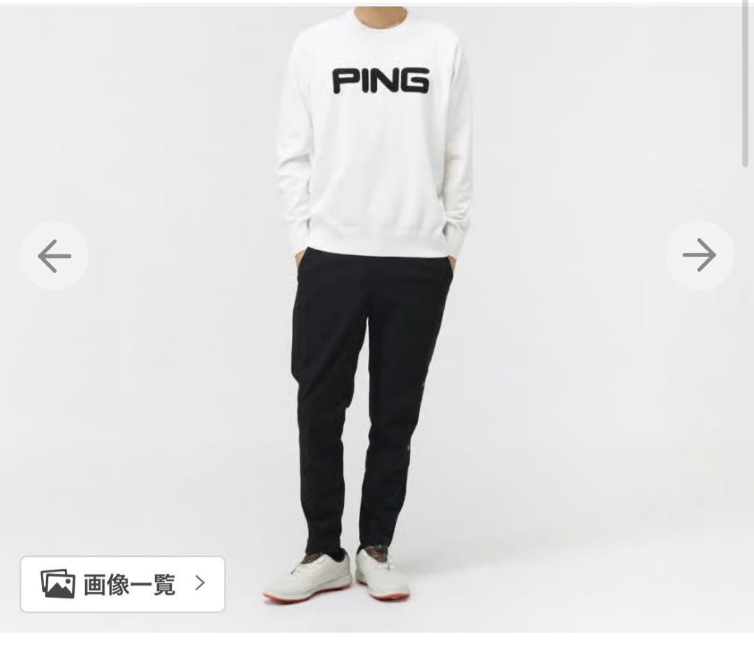 PING 10カラー クルーネックニット LLサイズ ホワイト