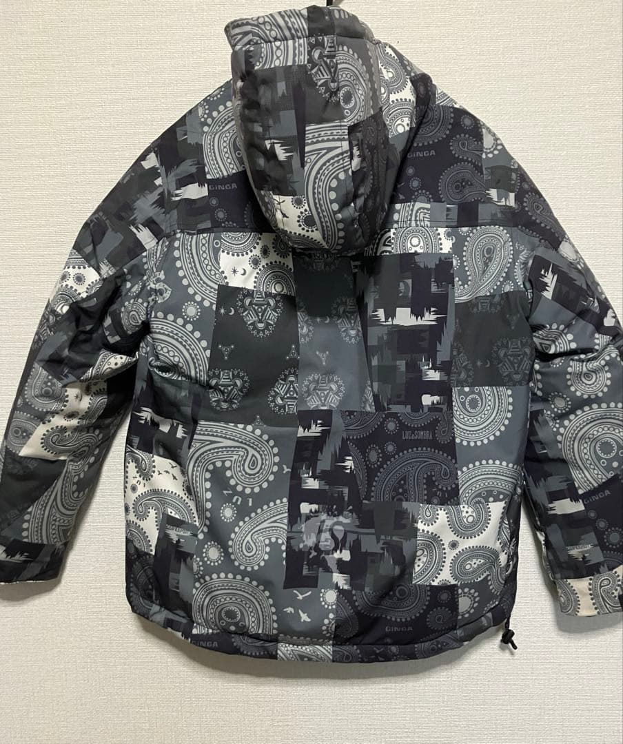 連休価格❗️1000円引き　ルースイソンブラ 中綿ジャケット グレー系ペイズリー柄
